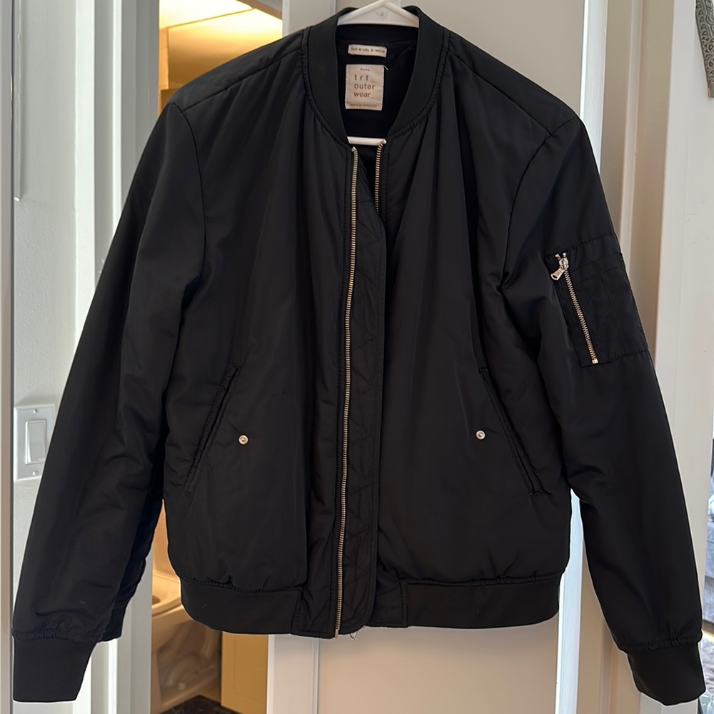 Zara Black Bomber